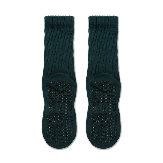 Scrunch Grip Socks - Ever Green
