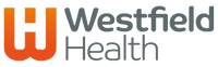 Logo of Westfield Health featuring an orange and gray color scheme.
