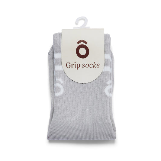 ÔWEAR Crew Sporty Stripes Pilates Grip Socks - Timber Wolf