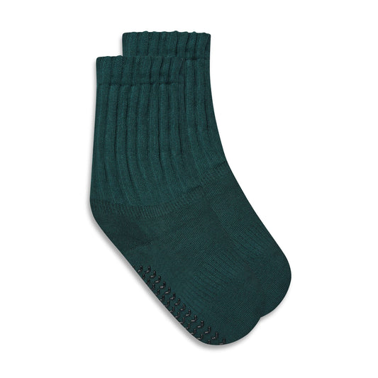 ÔWEAR Pilates Scrunch Grip Socks - Forest Green