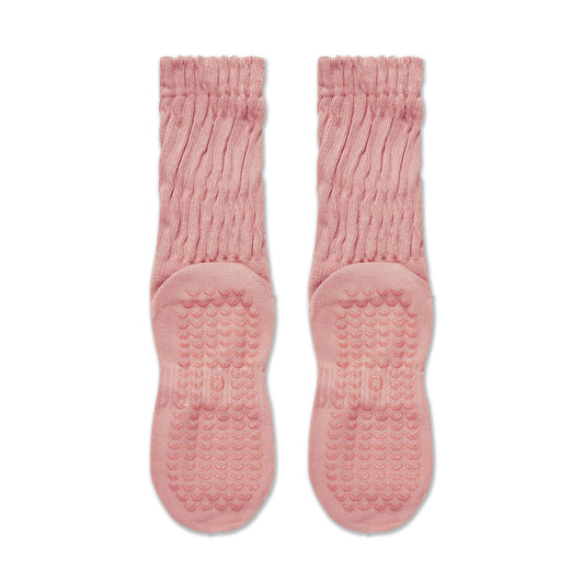 ÔWEAR Pilates Scrunch Grip Socks - Rose Pink