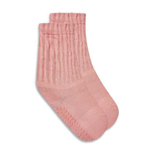 ÔWEAR Pilates Scrunch Grip Socks - Rose Pink