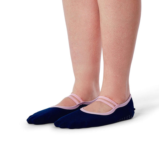 Ballet Grip Socks - Estate Blue & Pink
