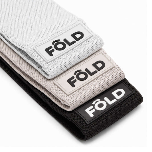 Pilates Widerstandsbänder-Bundle – Weiß, Timberwolf Grey, Schwarz