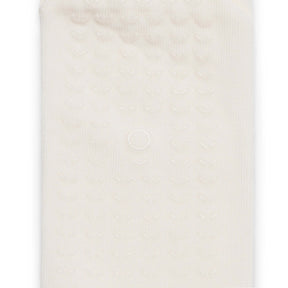 Crew Sporty Stripes Pilates Grip Socks - White with non-slip grip design for enhanced control during workouts.