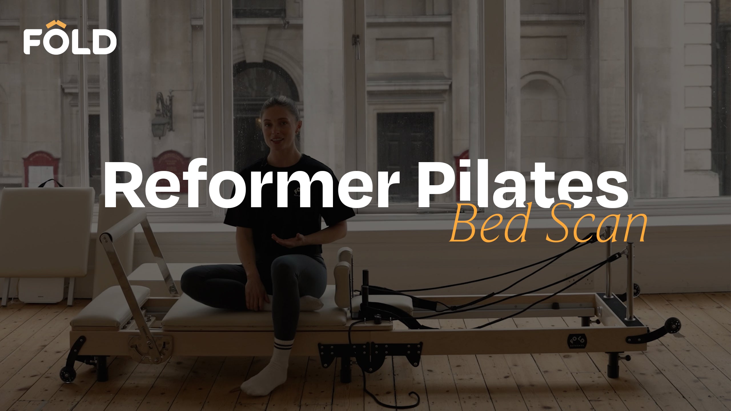 Video laden: FOLD Reformer presents: Reformer Pilates Bed Scan. Explaining everything on your bed.