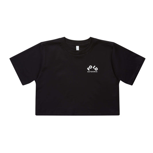 Women’s Classic Crop Tee - Black Front