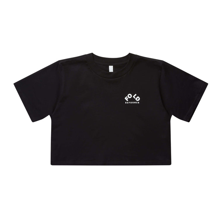Women’s Classic Crop Tee - Black Front